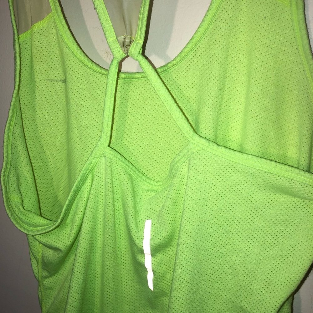 Nike Dri Fit Women’s Chartreuse Workout Running Tank Size Medium - Picture 5 of 6